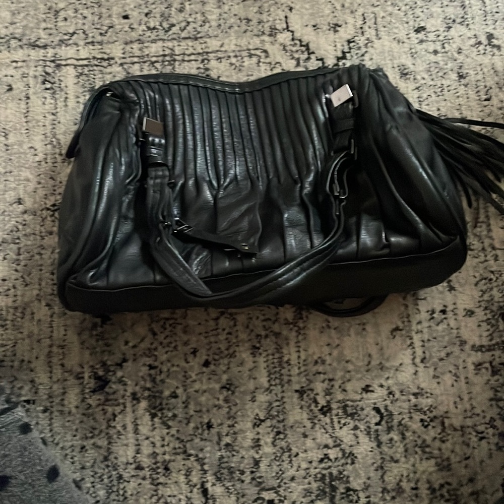 Black cole hann leather bag